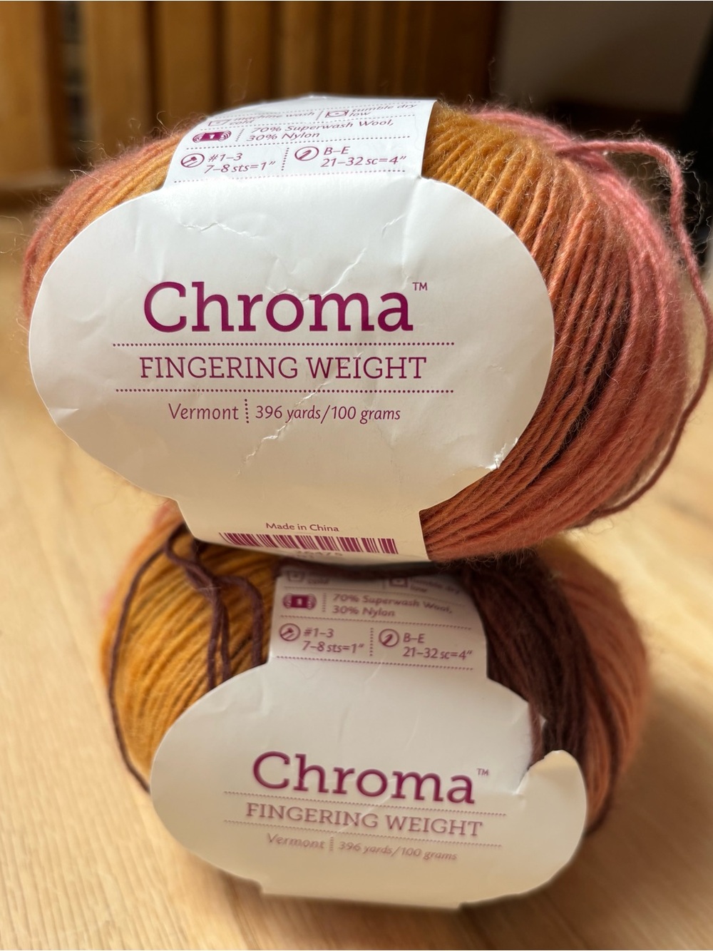 Knitpicks chroma Fingering Weight Yarn - 2 balls NWT - colorway - Vermont